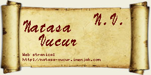 Nataša Vučur vizit kartica